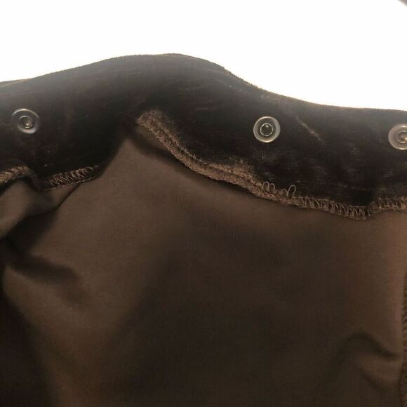 Vintage Tadashi Deep Brown Velvet Long Sleeve Midi Dress Size 8 Party/Occasion - Picture 5 of 15